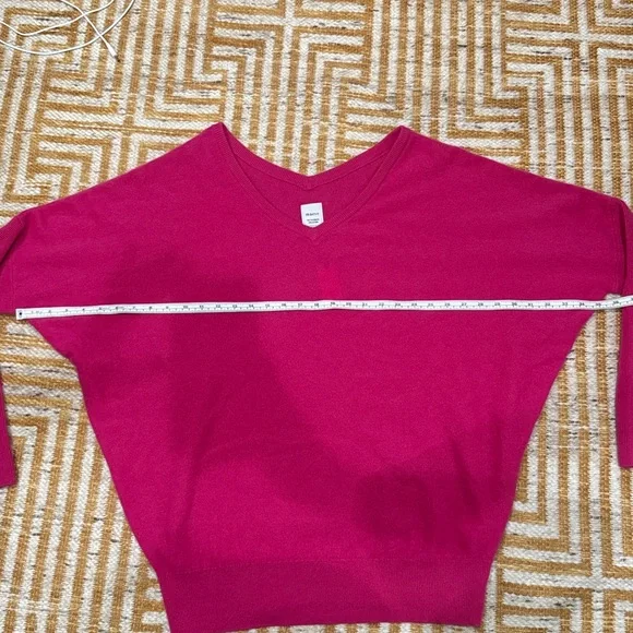 NWT Anthropologie Maeve Magenta Pink 100% Cashmere Oversized Sweater - Picture 5 of 7